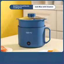 220V Multifunctional Mini Electric Cooker Home Use Stainless Steel Student Dormitory Bedroom 1.8L Cooking Pot Small Fryer Pot