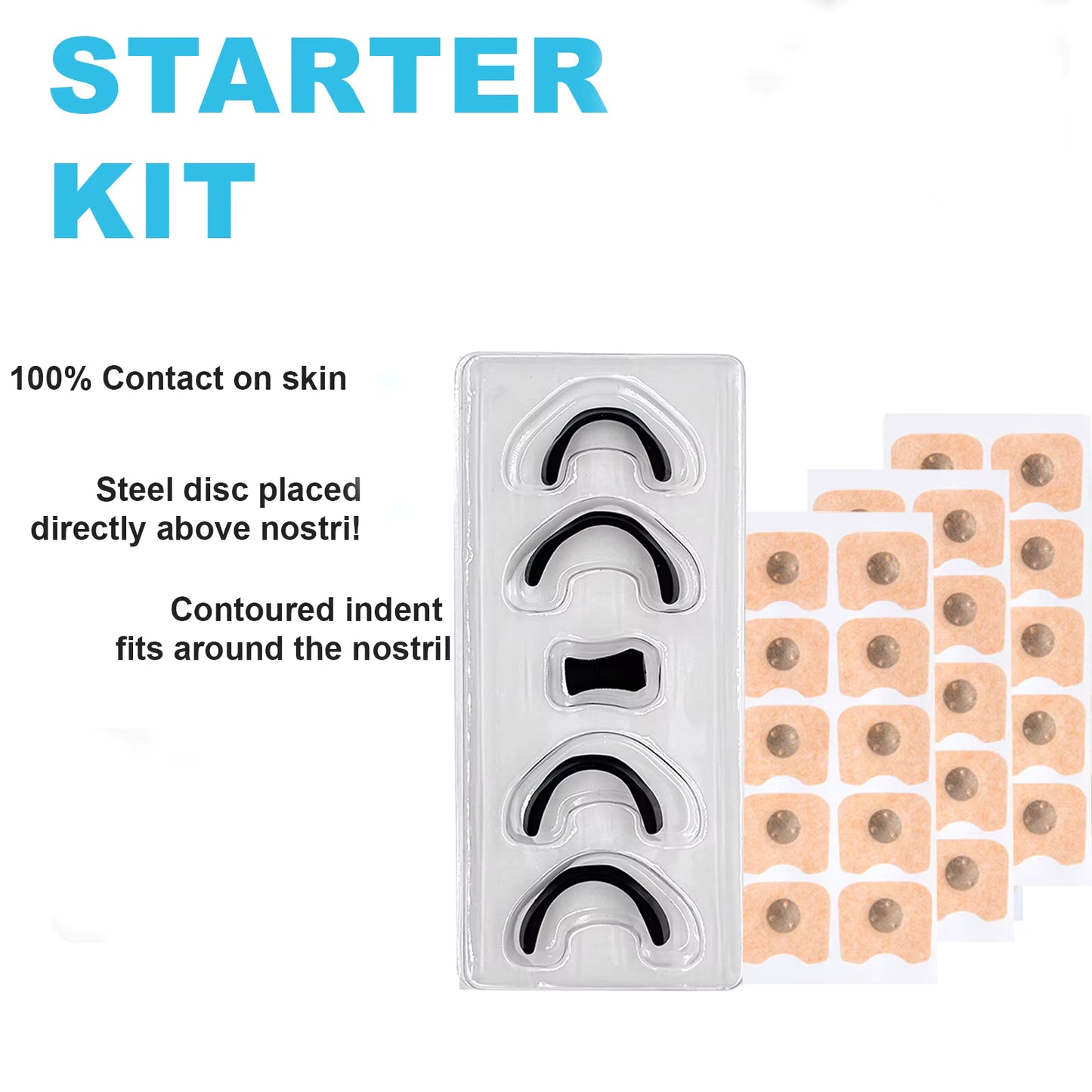 15/30Pairs Magnetic Nasal Breathing Dilators Kits Sport Nasal Dilator Boost Oxygen Intake,Breathing Refill Nose Clip