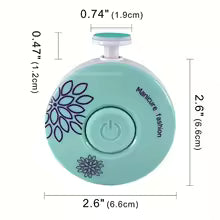 Baby Electric Nail Trimmer 6 Replaceable Heads Gentle Newborn Care Safe Quiet Nail File for Infant Toddler Soft Grinding